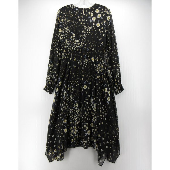 Karl Lagerfeld Dress 4 Wrap Fit & Flare Daisy Floral Zip Up Pockets - Picture 7 of 11
